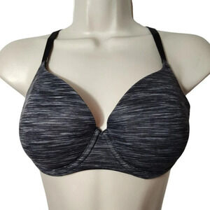 Victorias Secret Wear Everywhere Lightly Lined Bra Women Size 32DD Heather Black